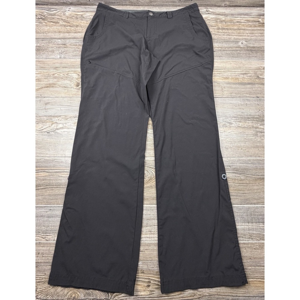 Eddie Bauer Travex Pants Womens 12 (FITS 36x32) Black Hiking Outdoor Gorpcore